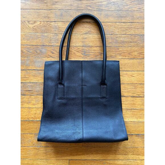 BANANA REPUBLIC Black Pebbled Leather Shoulder Bag (NWOT) - Picture 10 of 14